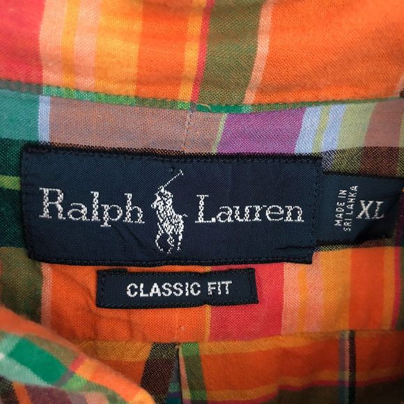 Ralph Lauren Men's XL Plaid‎ Button Down Classic Fit Long Sleeve Casual Shirt - Picture 4 of 4